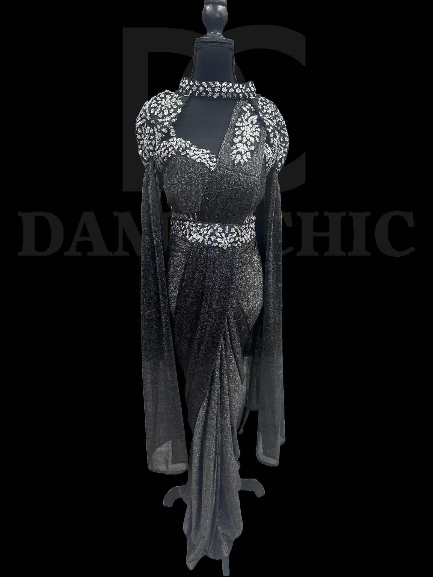 Black Shimmer Saree