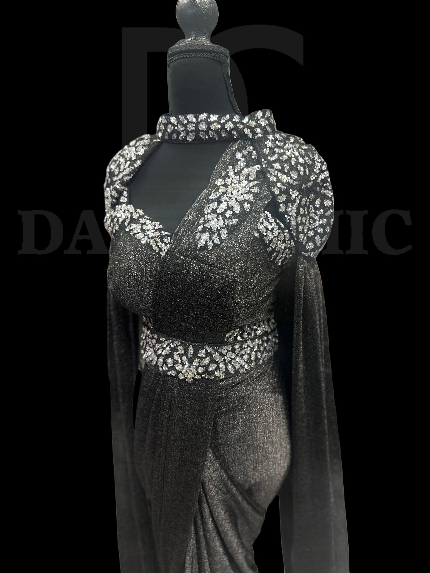 Black Shimmer Saree