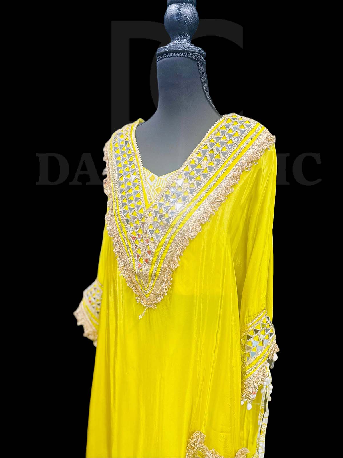 Lime Yellow Kaftan