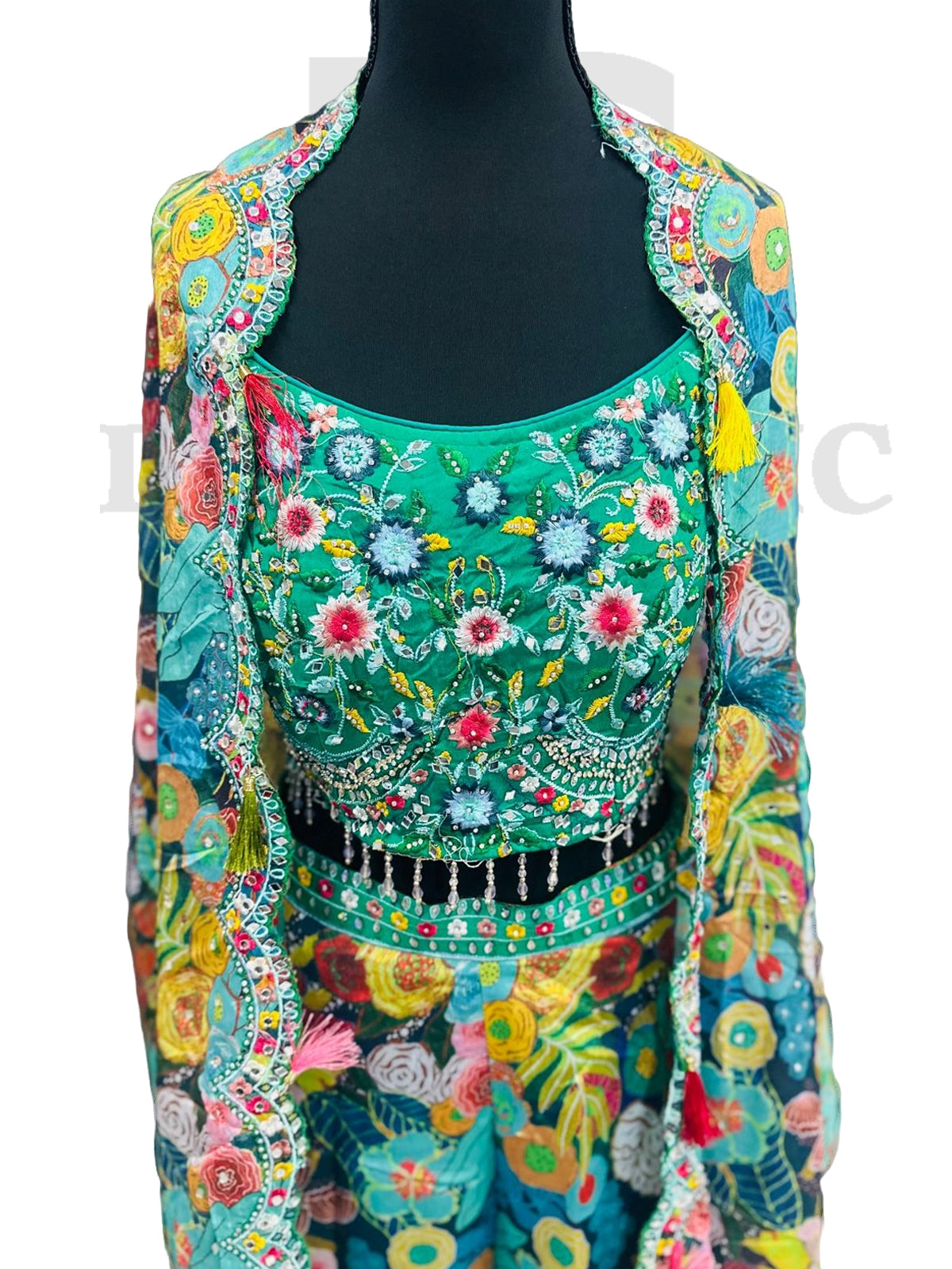 Plazzo with Crop Top