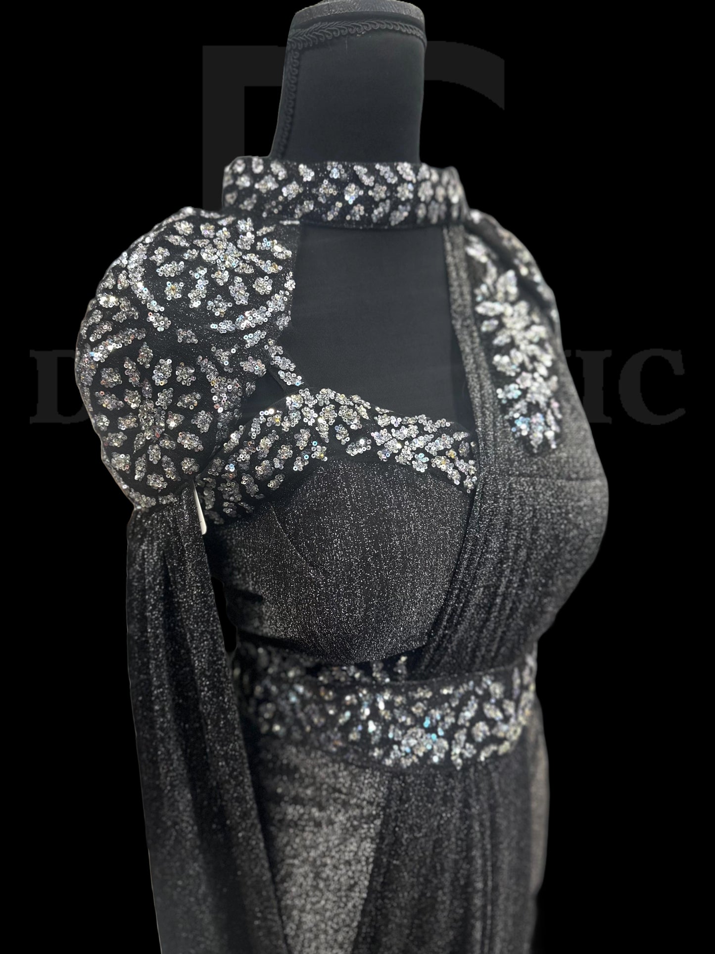 Black Shimmer Saree