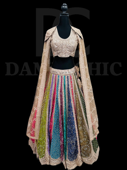 multicolor Lehenga choli