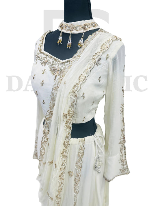 White Bridal Lehenga Choli