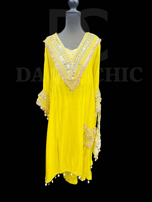 Lime Yellow Kaftan