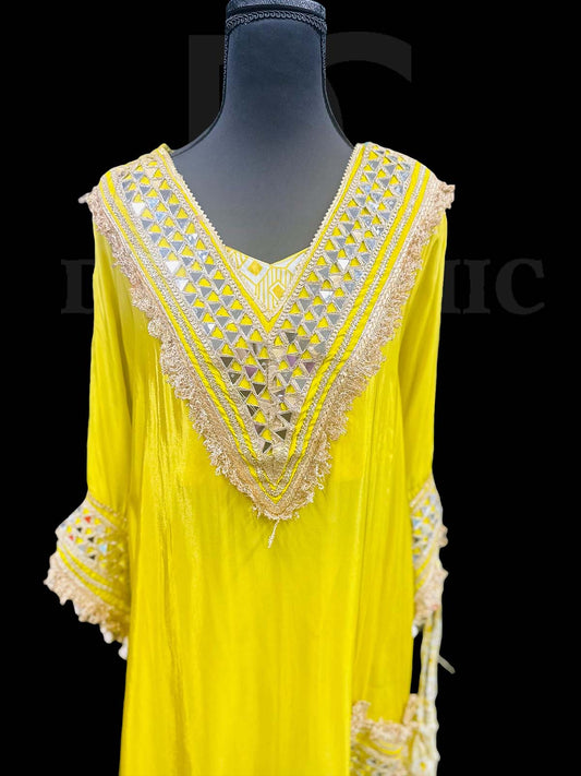 Lime Yellow Kaftan